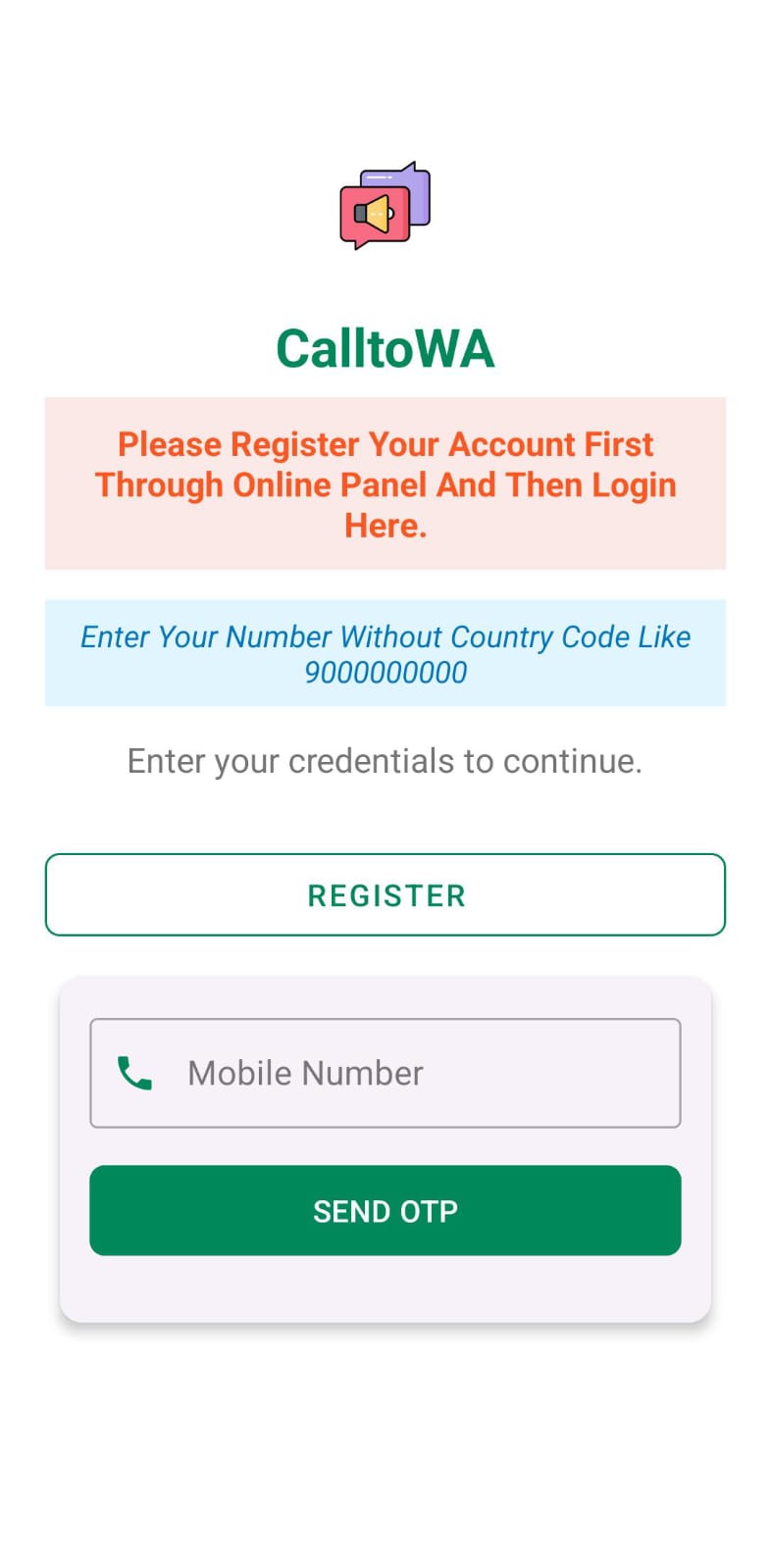 Register on Autodialer